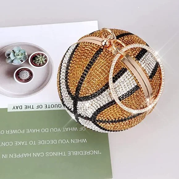 NEW BLING SWAROVSKI CRYSTAL RHINESTONE SOCCER CLUTCH HANDBAG PURSE +… - Picture 13 of 15